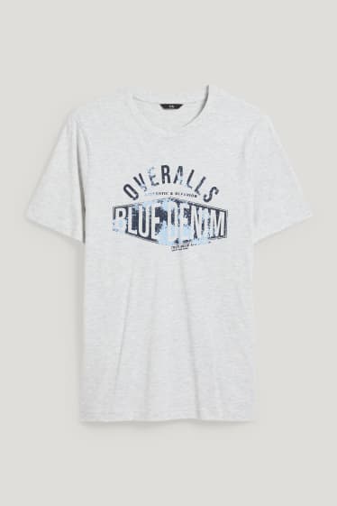 Bărbați - Tricou - gri deschis melanj