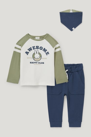 Miminka chlapci - Miffy - outfit pro miminka - 3dílný - tmavomodrá