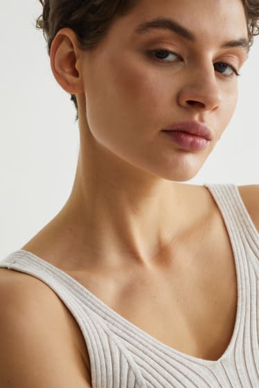 Femmes - Haut en maille - beige clair