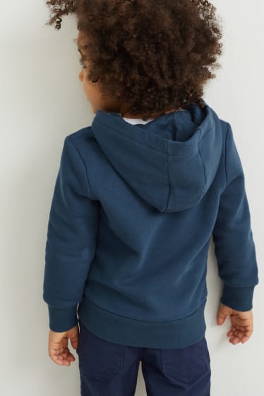 Garçons - Lego Ninjago - ensemble - sweat zippé, haut à manches longues et T-shirt - bleu foncé