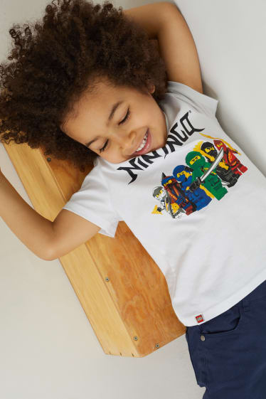Garçons - Lego Ninjago - ensemble - sweat zippé, haut à manches longues et T-shirt - bleu foncé