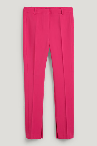 Damen - Business-Hose - High Waist - Slim Fit - pink