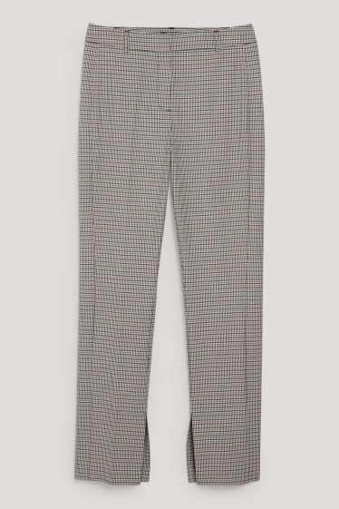 Donna - Pantaloni di stoffa - vita alta - slim fit - 4 Way Stretch - beige / blu