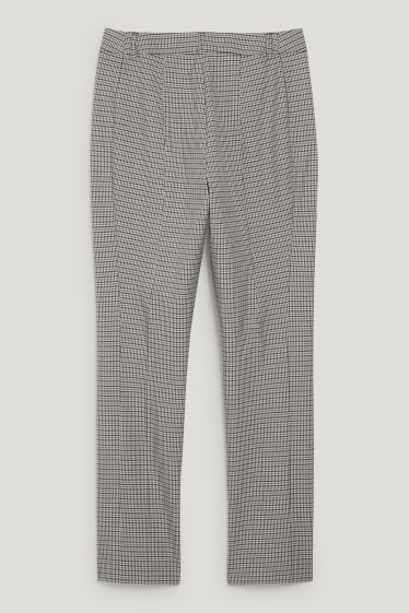 Donna - Pantaloni di stoffa - vita alta - slim fit - 4 Way Stretch - beige / blu