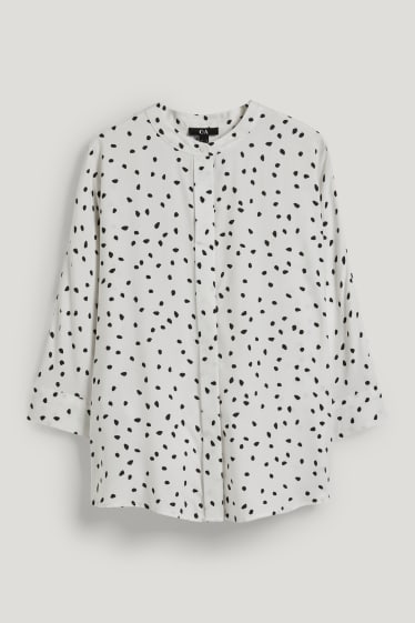 Femmes - Chemisier - contient des fibres Lyocell Tencel™ - blanc / noir