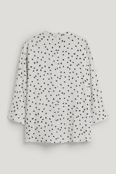 Femmes - Chemisier - contient des fibres Lyocell Tencel™ - blanc / noir