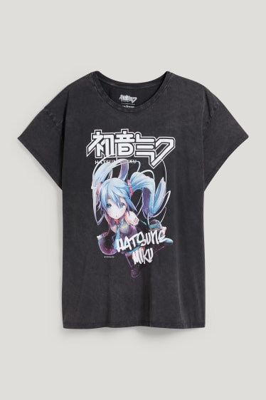 Dona XL - CLOCKHOUSE - samarreta - Hatsune Miku - gris fosc