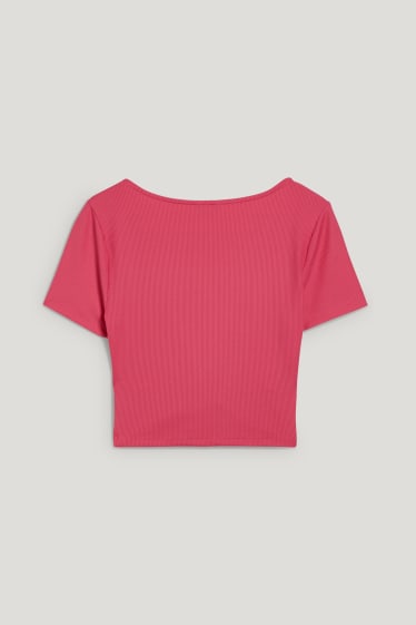 Online exclusive - CLOCKHOUSE - cropped T-shirt - pink
