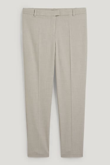 Dona - Pantalons formals - mid waist - regular fit - gris clar jaspiat