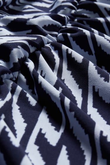Women - Dress - patterned - dark blue