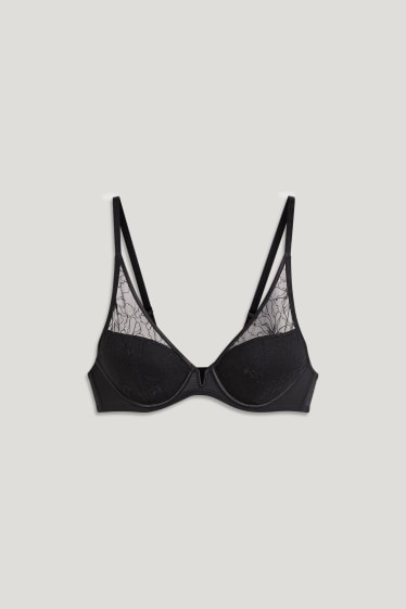 Femmes - Soutien-gorge à armature - DEMI - ampliforme - noir