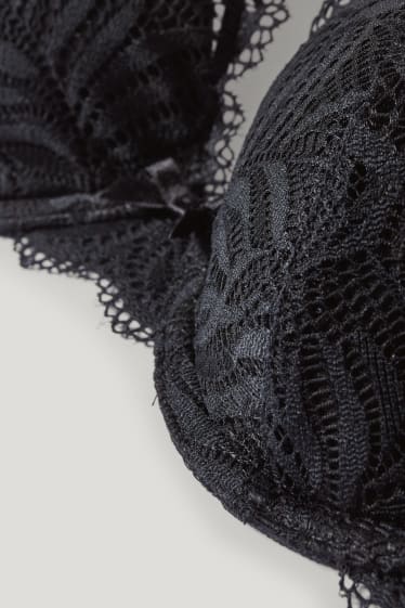 Femmes - Soutien-gorge avec armatures - DEMI - ampliforme - noir