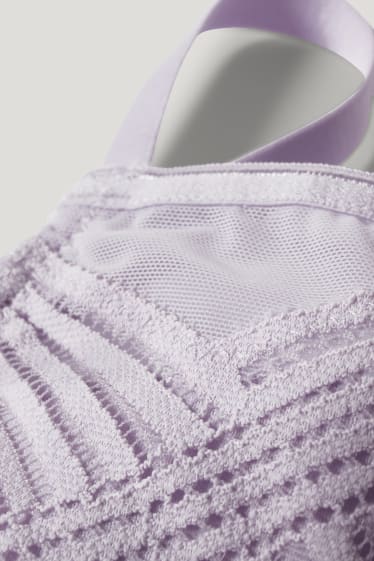Femmes - Soutien-gorge à armature - DEMI - ampliforme - violet clair