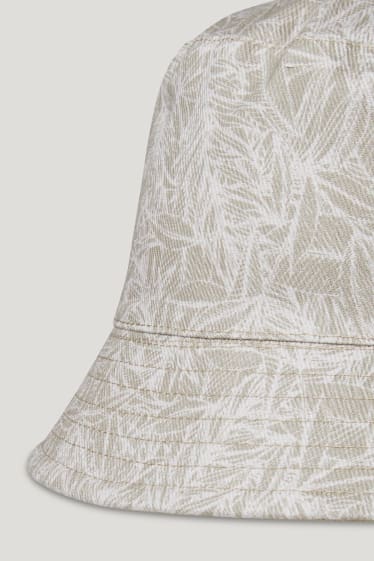 Heren - Omkeerbare hoed - beige