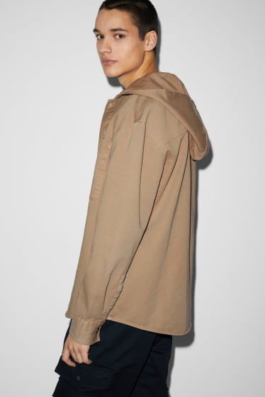 Clockhouse Boys - Hemdjacke mit Kapuze - beige