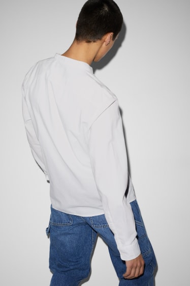Clockhouse nen - Camisa - regular fit - coll mao - blanc