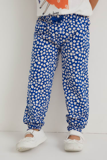 Toddler Girls - Confezione da 2 - pantaloni - a fiori - blu