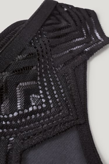 Damen - String - schwarz
