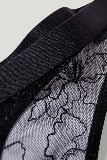 Damen - String - schwarz