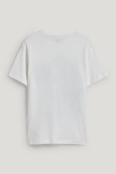 Reverskraag - T-shirt - wit