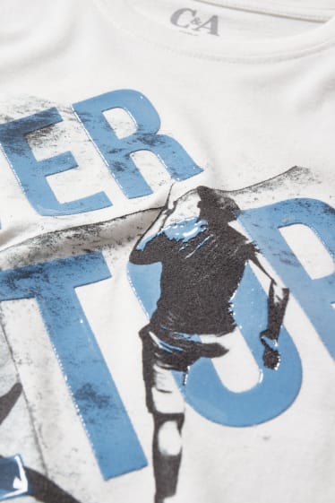 Reverskraag - T-shirt - wit