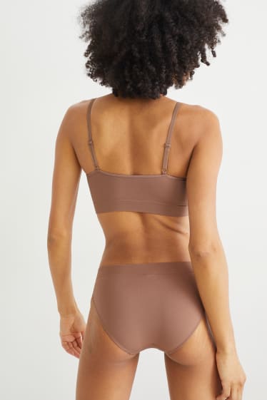 Damen - Multipack 2er - Slip - seamless - braun