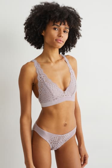 Damen - Bralette - wattiert - LYCRA® - hellviolett