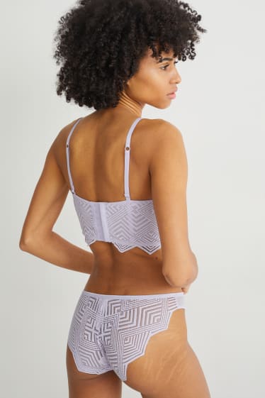 Femmes - Soutien-gorge à armature - DEMI - ampliforme - violet clair
