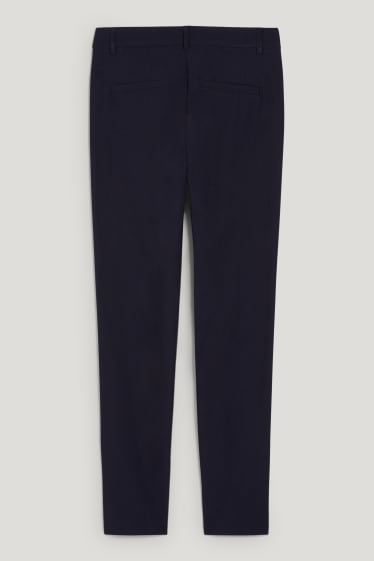 Kobiety - Spodnie materiałowe - średni stan - slim fit - ciemnoniebieski