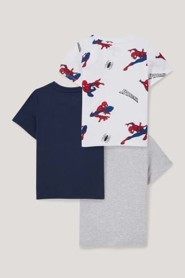 Batolata chlapci - Multipack 3 ks - Spider-Man - tričko s krátkým rukávem - tmavomodrá
