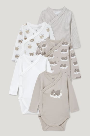 Baby Boys - Multipack 5er - Baby-Wickelbody - beige
