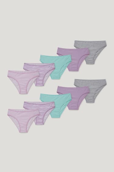 Kids Girls - Multipack 10 buc. - chiloți - violet deschis