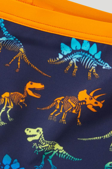 Batolata chlapci - Motiv dinosaura - plavky - LYCRA® XTRA LIFE™ - tmavomodrá