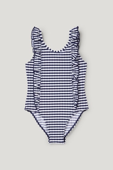 Toddler Girls - Costume da bagno - LYCRA® XTRA LIFE™ - a righe - blu / bianco
