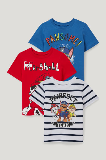 Toddler Boys - Multipack 3 buc. - Patrula cățelușilor - tricou cu mânecă scurtă - albastru închis