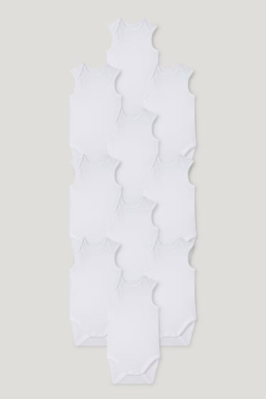 Baby Girls - Confezione da 10 - body per neonati - bianco
