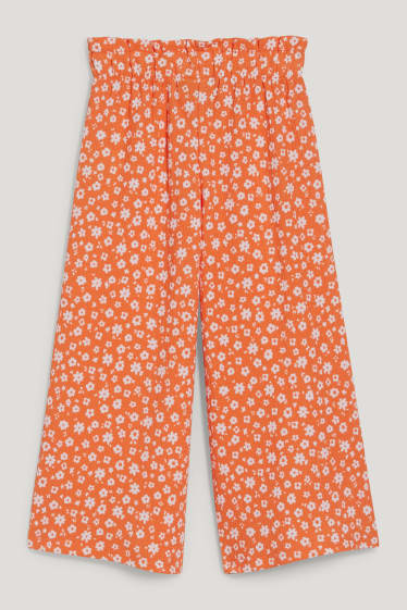 Toddler Girls - Pantaloni di stoffa - a fiori - arancione