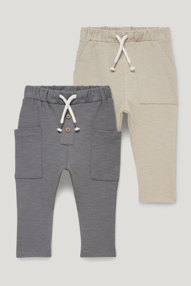 Bébé garçons - Lot de 2 - pantalons de jogging pour bébé - gris