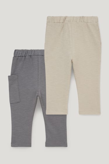 Bébé garçons - Lot de 2 - pantalons de jogging pour bébé - gris