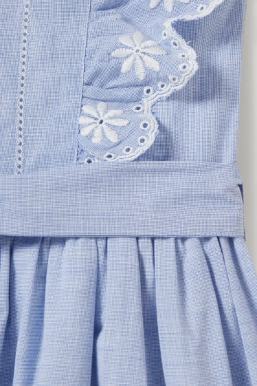 Niñas - Set - vestido y coletero - 2 piezas - azul claro