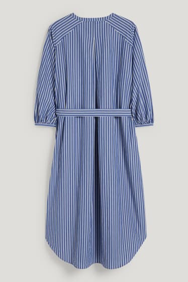 Women - Shirt dress - striped - blue / white