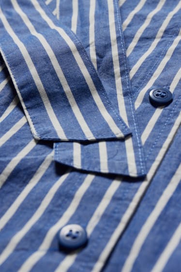 Women - Shirt dress - striped - blue / white