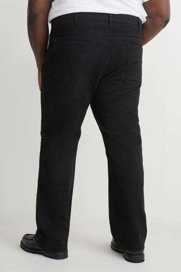 Pánské XL - Kalhoty - regular fit - černá
