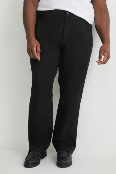 Pánské XL - Kalhoty - regular fit - černá