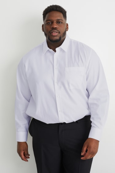 Heren XL - Overhemd - regular fit - kent - gemakkelijk te strijken - wit