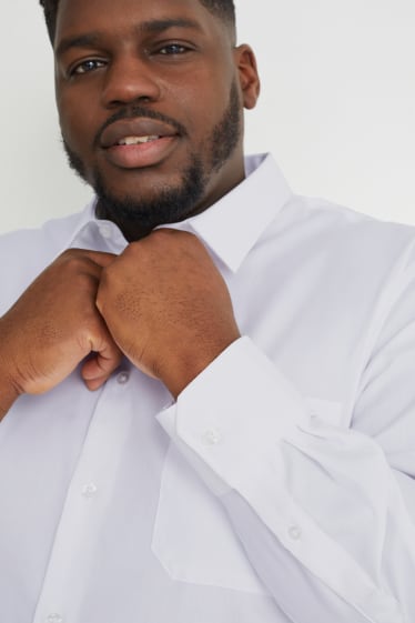 Herren XL - Hemd - Regular Fit - Kent - bügelleicht - weiß