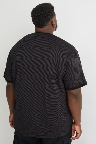 Uomo XL - T-shirt  - a righe - grigio scuro