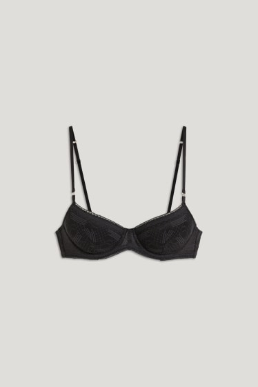 Femmes - Soutien-gorge avec armatures - DEMI - ampliforme - noir