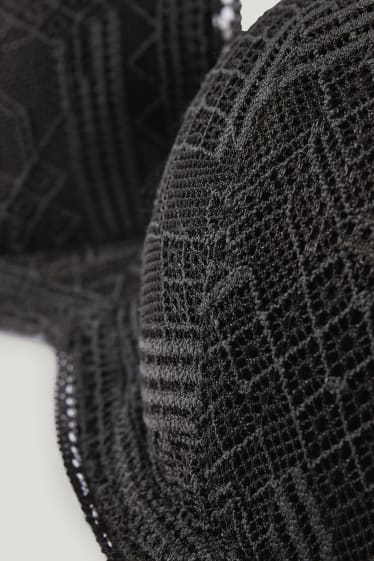 Femmes - Soutien-gorge avec armatures - DEMI - ampliforme - noir