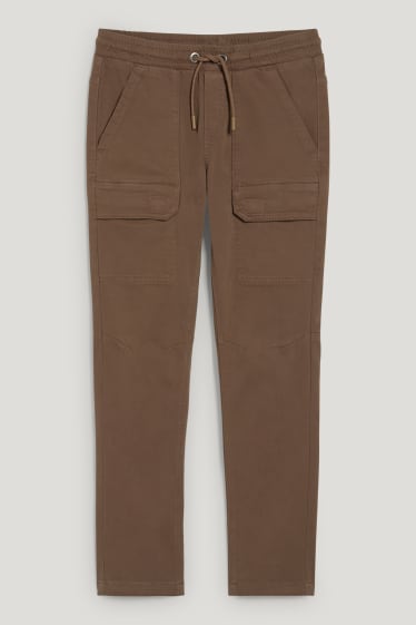 Bambini: - Pantaloni cargo - LYCRA® - kaki